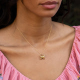 French Walking Cat 18K Gold Charm