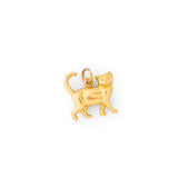 French Walking Cat 18K Gold Charm