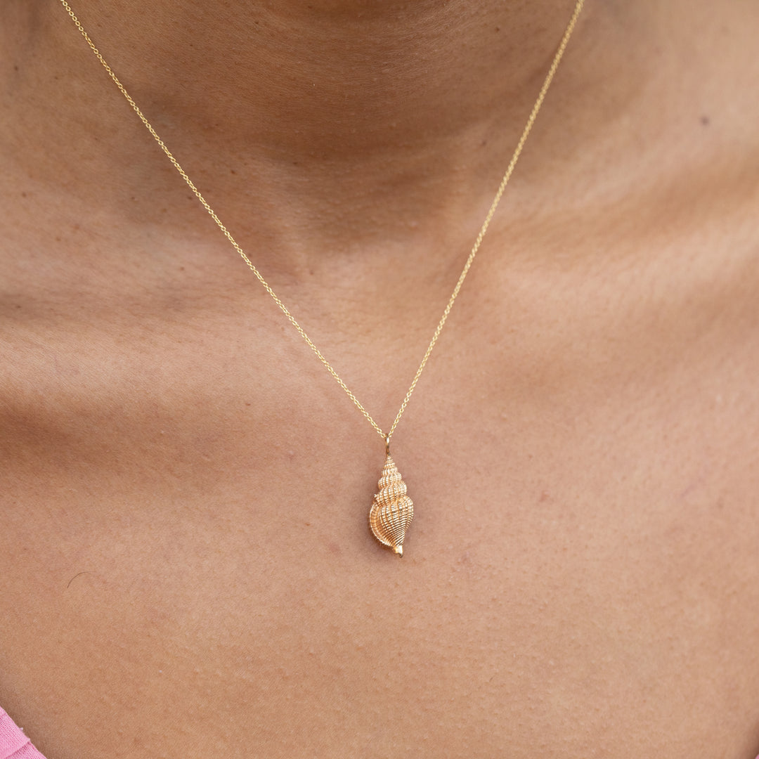 Coach Shell Charm Vintage Conch Shell 14k Gold Charm