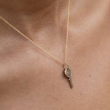 "Apre Il Tuo Cuore" 18K Gold Key Charm