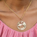 Extra Large Multi-Gold Flamingo Pendant Charm