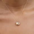 Round Shell 14k Gold Charm