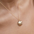 Round Shell 14k Gold Charm