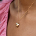 Round Shell 14k Gold Charm