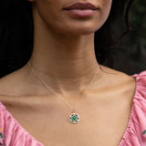 Plique-a-jour Enamel and 18K Gold Star of David Charm