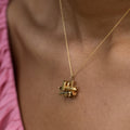 Italian Bi-Color 18K Gold Train Charm