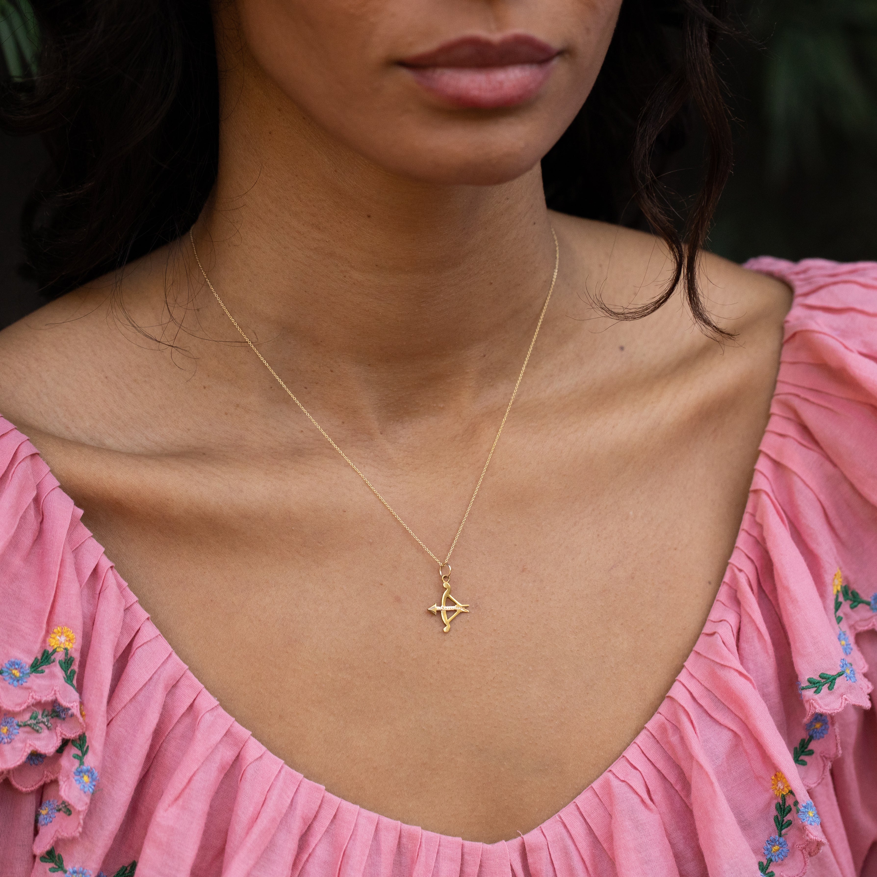 Sagittarius Arrow 14k Gold Zodiac Charm