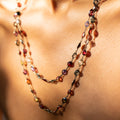 Victorian Harlequin Multi-Gemstone and 9K Chain Necklace