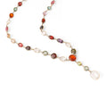 Victorian Harlequin Multi-Gemstone and 9K Chain Necklace