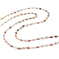 Victorian Harlequin Multi-Gemstone and 9K Chain Necklace