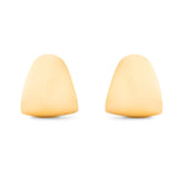 Large 14k Gold Folded Hoop Earrings