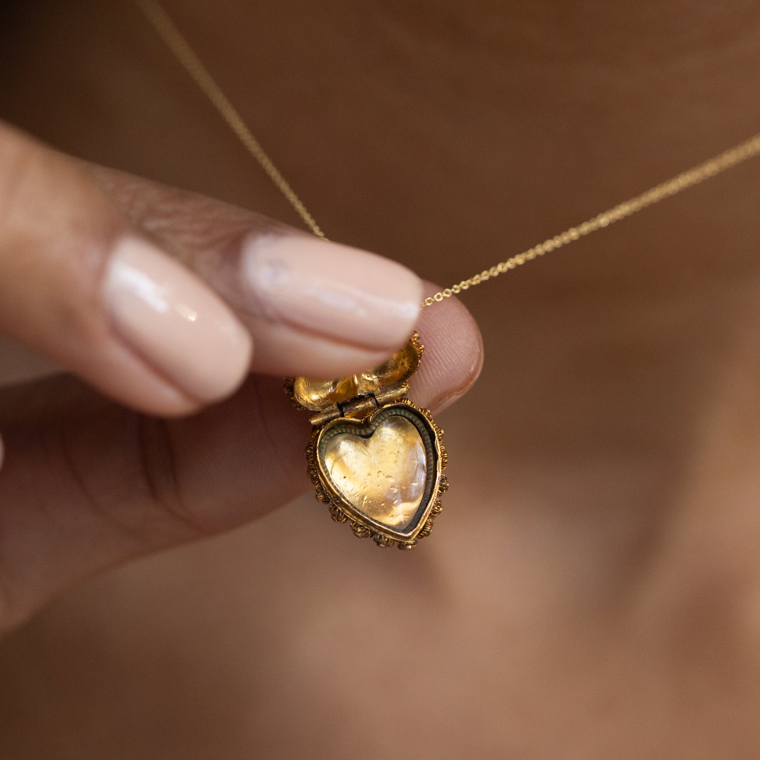 Victorian Gilt Heart Locket