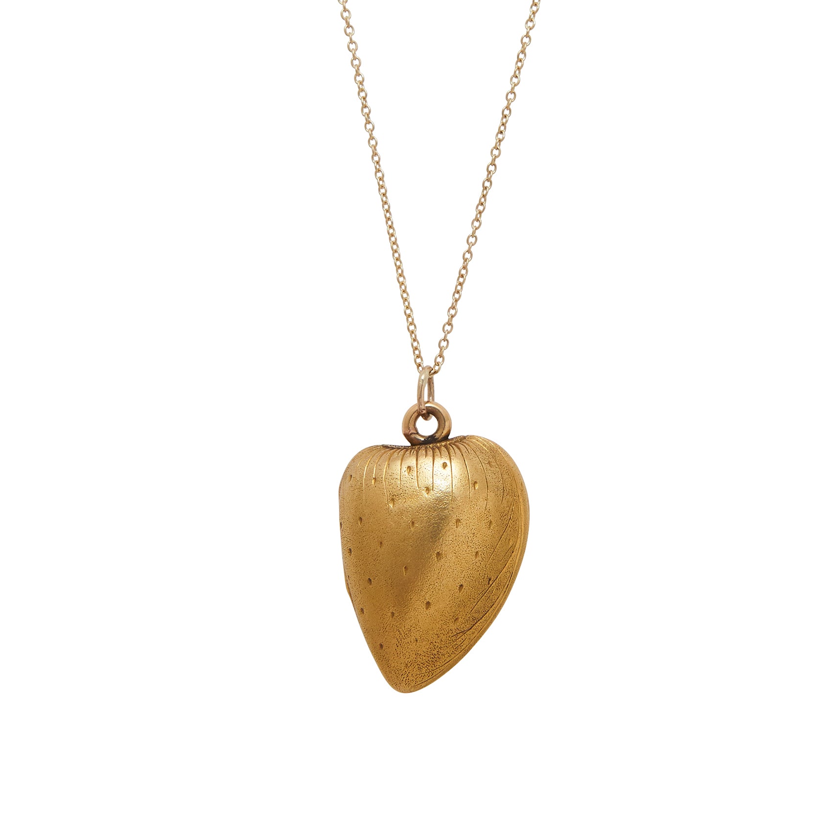 Victorian 18K Gold Nut Locket Necklace