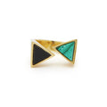 1970s Malachite And Onyx 18k Gold Ring