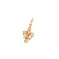 Victorian Diamond Fleur-De-Lis and 14k Gold Charm