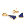 Lapis Lazuli And Gold Day/Night Dangle Earrings