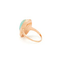 Green Turquoise And 14K Rose Gold Ring