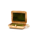 Victorian Bloodstone And Onyx Rectangular 14K Gold Locket