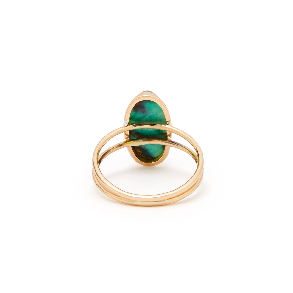 Turquoise And Yellow Gold Ring