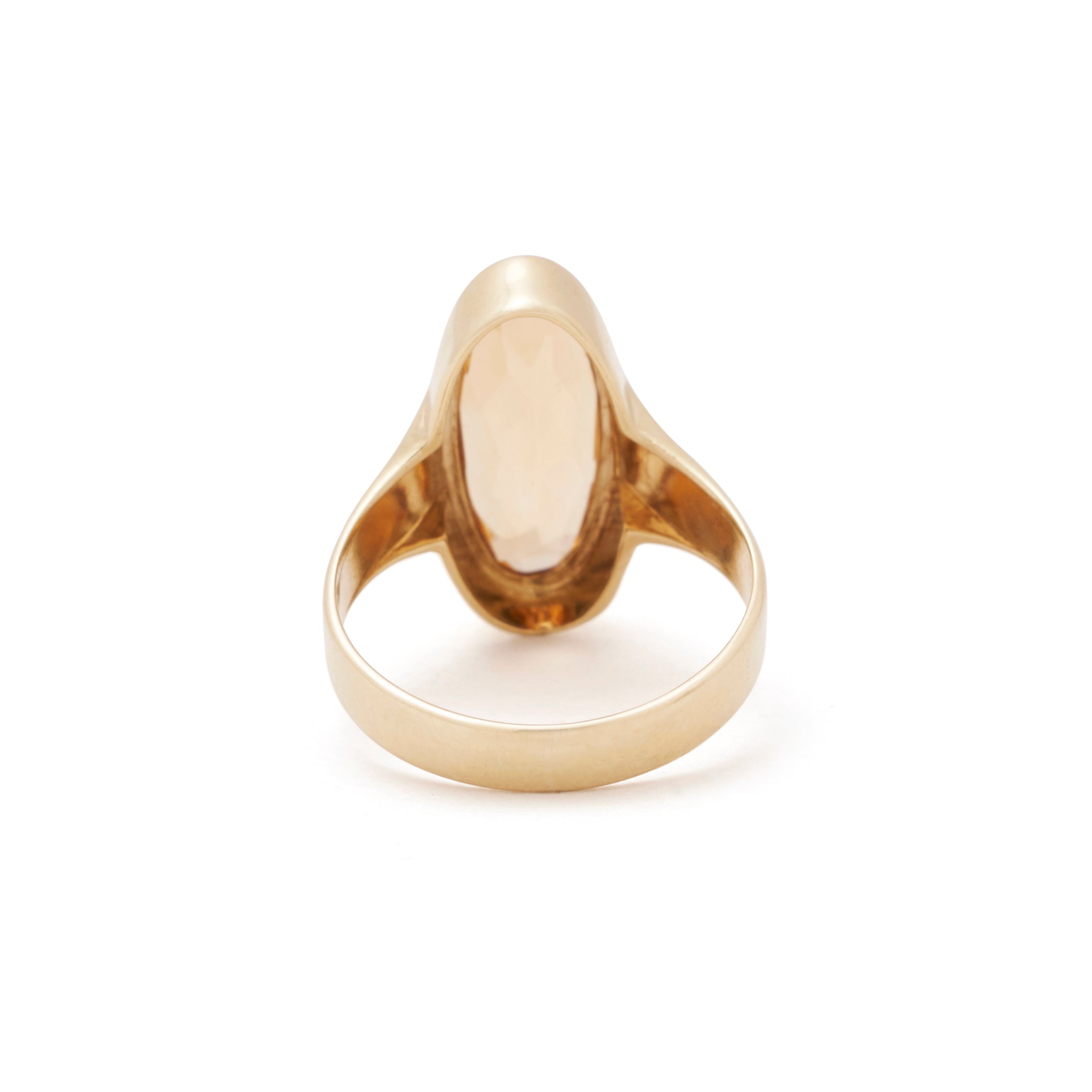 Modernist Citrine And Gold Ring