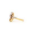 Edwardian Old European Cut Diamond Platinum And 18k Gold Ring