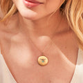 Bug Multi-Stone 14k Gold Locket Necklace