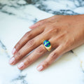Tiffany & Co Vintage Lapis Lazuli And Jade 18k Yellow Gold Ring