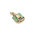 Enamel Money Clip And 14k Gold Charm