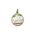 Enamel Elephant 14k Gold Charm