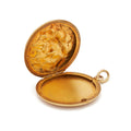 Art Nouveau Repousse 14k Yellow Gold Locket Necklace