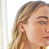 Victorian Etruscan Revival 18K Gold And Turquoise Earrings