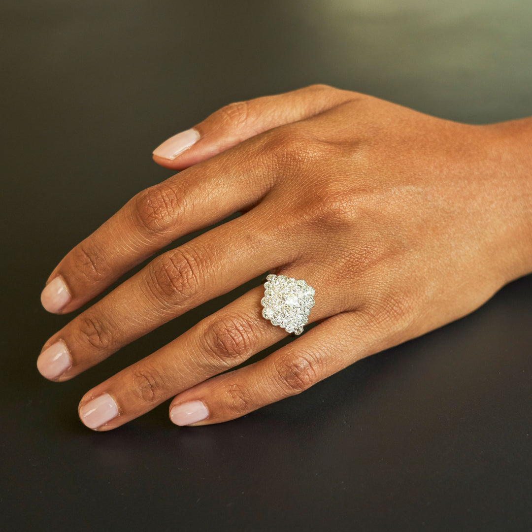 Edwardian Old European And Old Mine Cut Diamond Ring