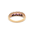 Victorian Five-Stone Ruby And Rose Cut Diamond 18k Gold Ring