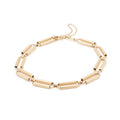 Double Link 14k Gold Bracelet