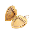 Victorian Heart With Clover 14k Gold Locket