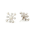 Diamond And Pearl 14k White Gold Sputnik Earrings