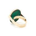Modernist Malachite And 14k Gold Ring
