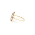 Victorian Diamond Navette 14k Gold Ring