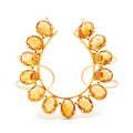 Retro Citrine And 14k Gold Horseshoe Cuff Bracelet