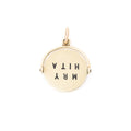 Merry Christmas 14k Gold And Enamel Spinner Charm