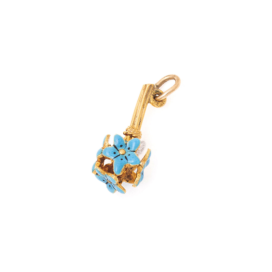 Forget-Me-Not 14k Gold And Enamel Charm