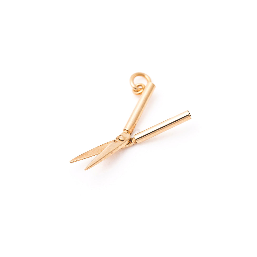 14k Gold Movable Shears Charm