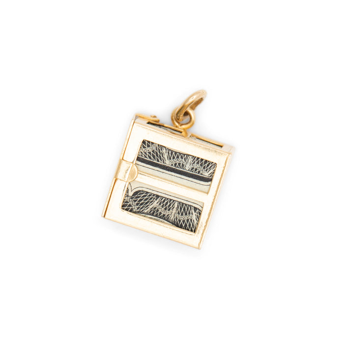 Rainy Day Dollar Bill 14K Gold Charm