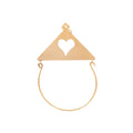 Heart Charm Holder 14k Gold Pendant