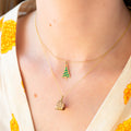 Christmas Tree 14K Gold and Enamel Charm