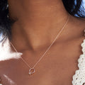 The F&B Rose Gold Birthstone Mini Ring Necklace