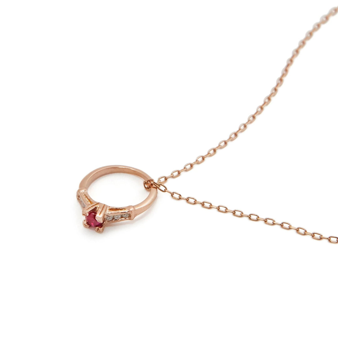 The F&B X Gemfields Ruby Major Mini Ring Necklace