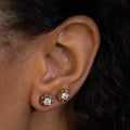 Victorian 0.70 Carat Old Mine Cut Diamond Stud Earrings