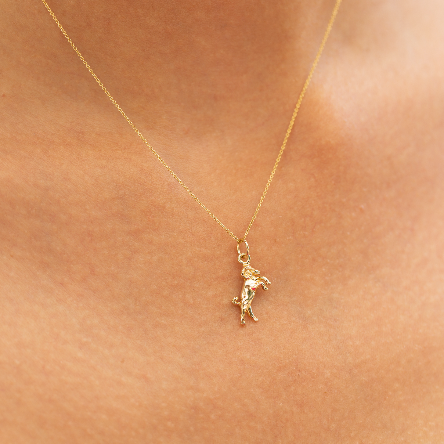Petite Ram 10K Gold Aries Zodiac Charm