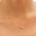 Female Aquarius 14K Gold Zodiac Charm